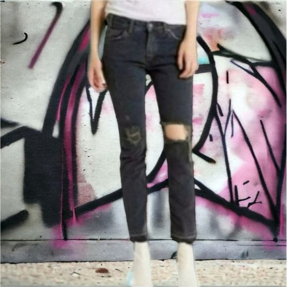 Levis Womens Orange Tab 505C Cropped Jeans Size 28